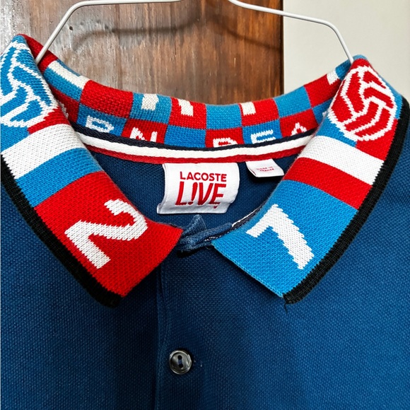 Lacoste Live Men's Polo Shirt Blue Casual Preppy Classic Fit Size 5 - Picture 4 of 8